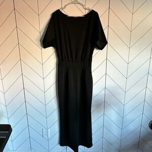 Happy Sailed Womens Loose Short Sleeve Belted Wide Leg Pant Jumpsuit Size L